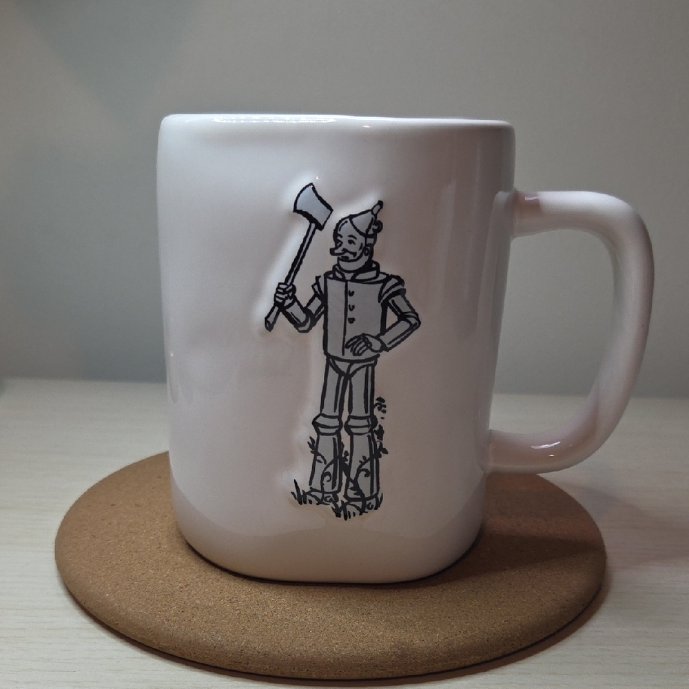 Rae Dunn Wizard Of Oz 'Big Hearted' Tin Man White & Gray Ceramic Mug